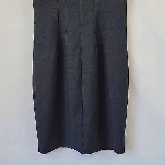 Elie Tahari Emory Wool Sheath Dress Grayed Navy Size 4 - Picture 10 of 15